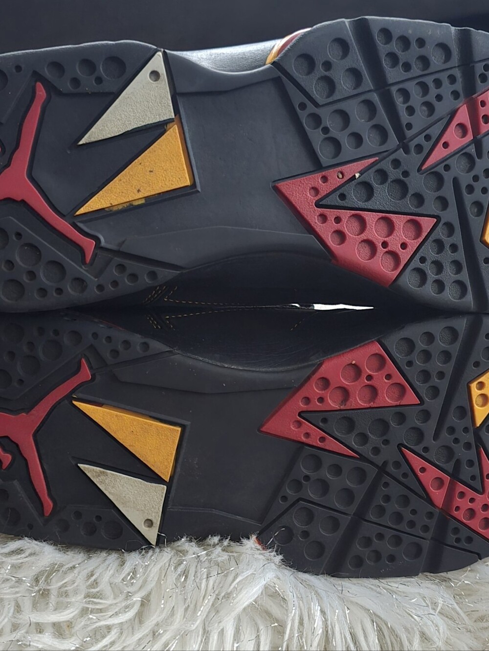 Jordan Black, Red & Gold High-Top Sneakers - Picture 6 of 6